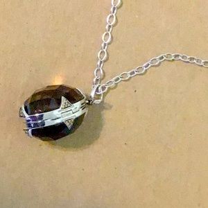 MRK Smoky Quartz & Sapphire Locket Pendant